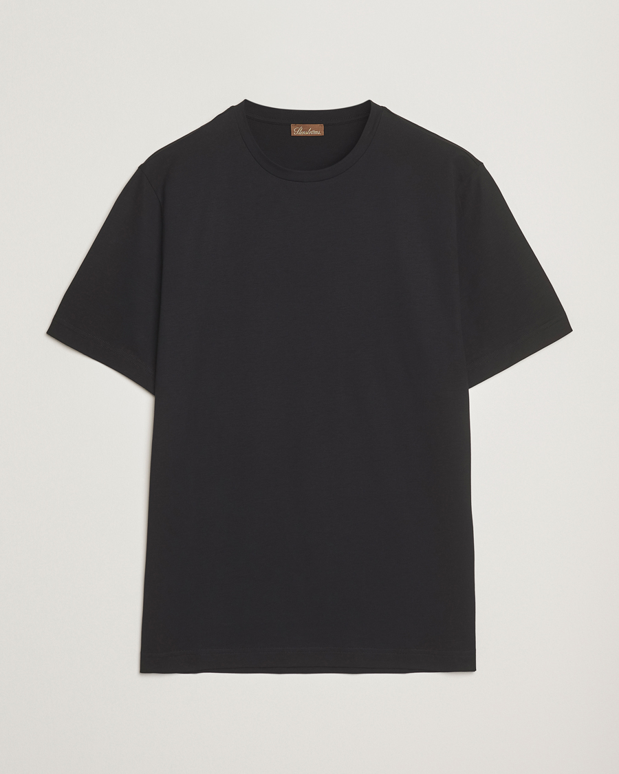 Herren | T-Shirts | Stenströms | Supima Cotton T-Shirt Black