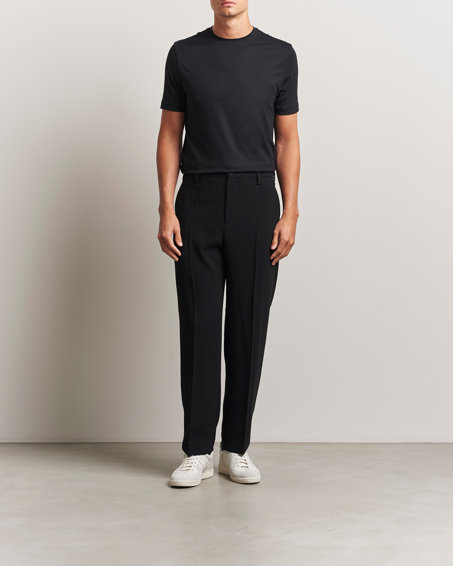 Herren | T-Shirts | Stenströms | Supima Cotton T-Shirt Black