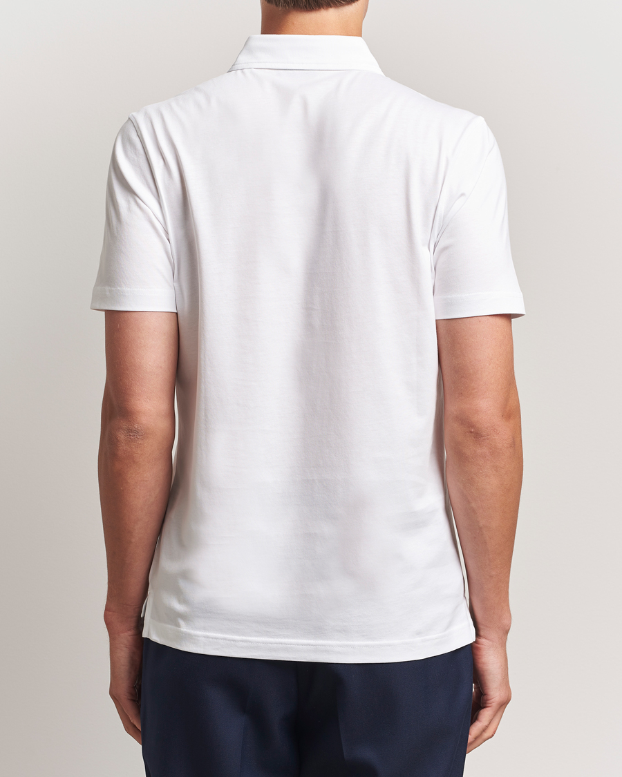 Herren | Poloshirts | Stenströms | Supima Cotton Polo Shirt White