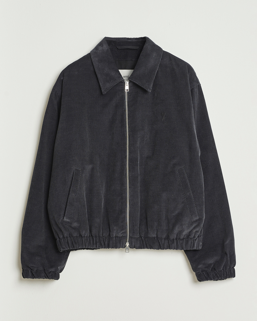 Herren | Jacken | AMI | Light Padded Fine Corduroy Jacket Anthracite