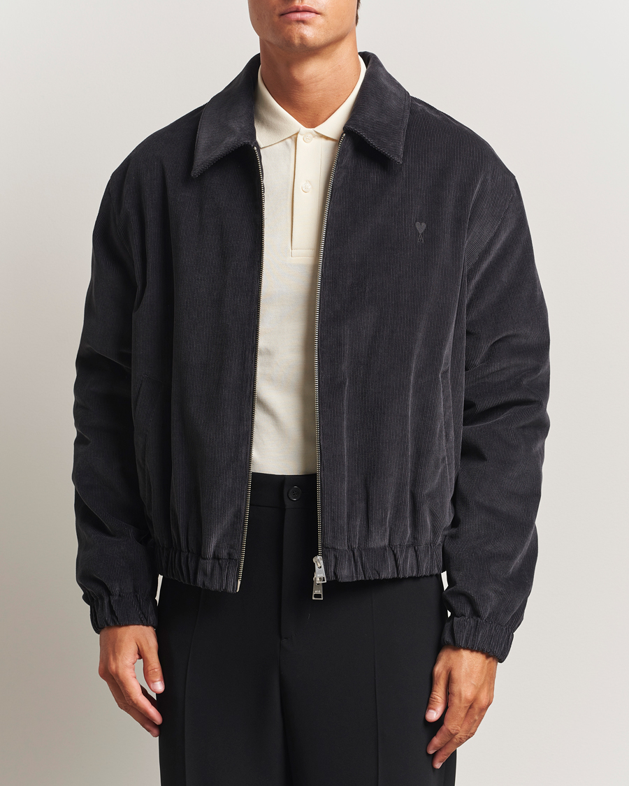 Herren | Jacken | AMI | Light Padded Fine Corduroy Jacket Anthracite