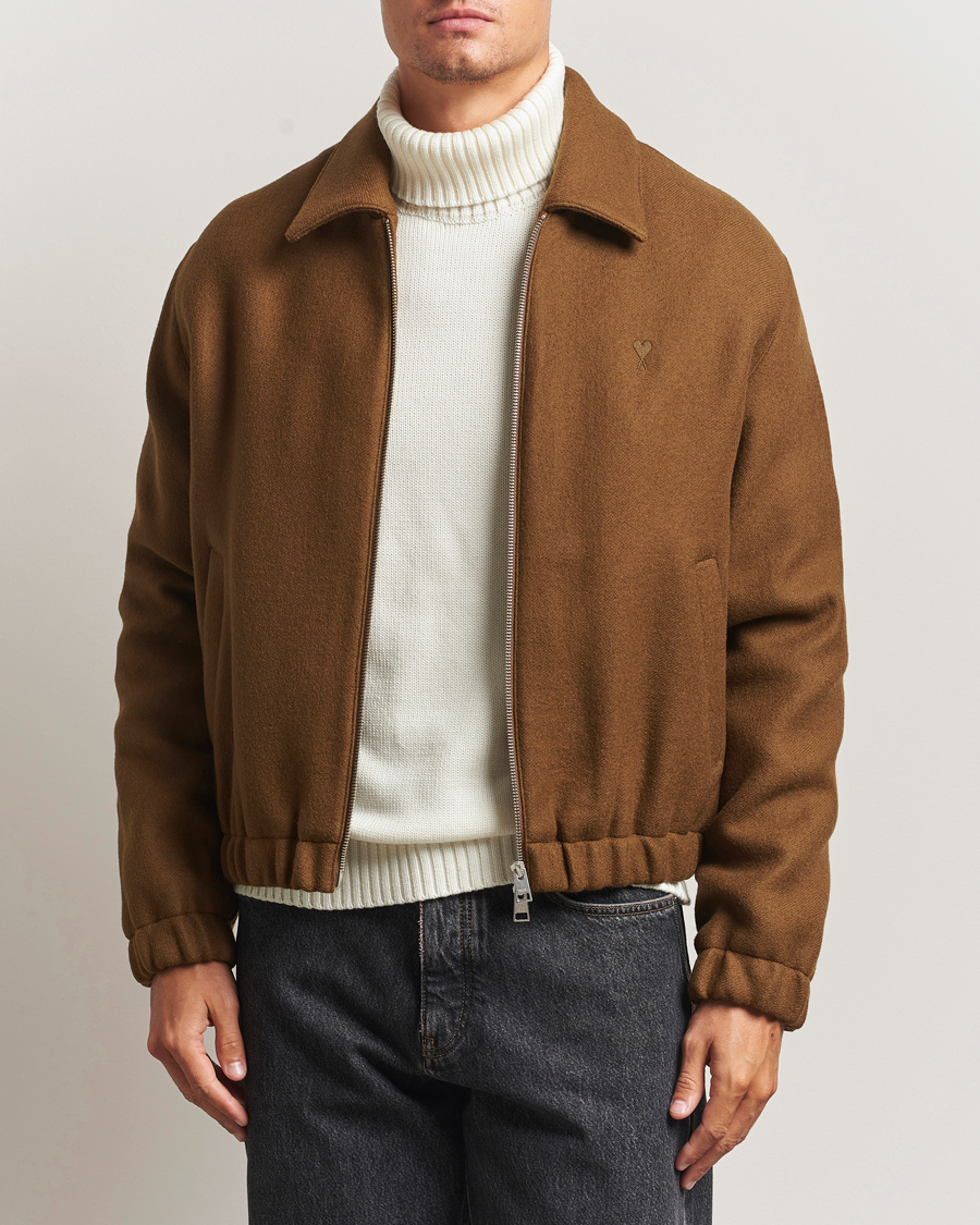 Herren | Jacken | AMI | Boiled Wool Jacket Noisette