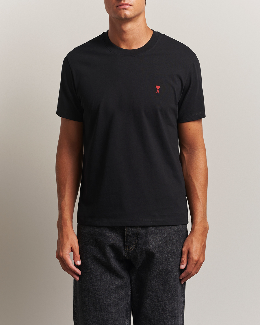 Herren | T-Shirts | AMI | Heart Logo T-Shirt Black