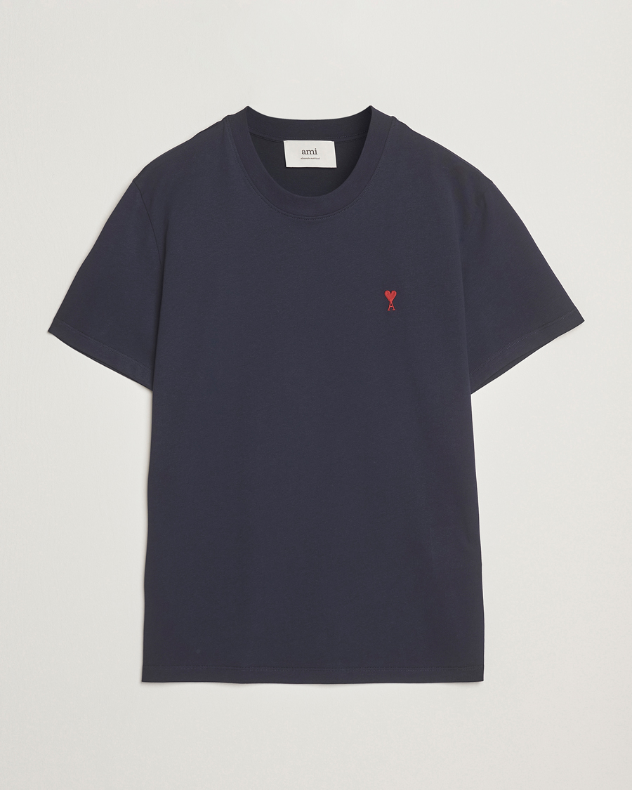 Herren | T-Shirts | AMI | Heart Logo T-Shirt Night Blue