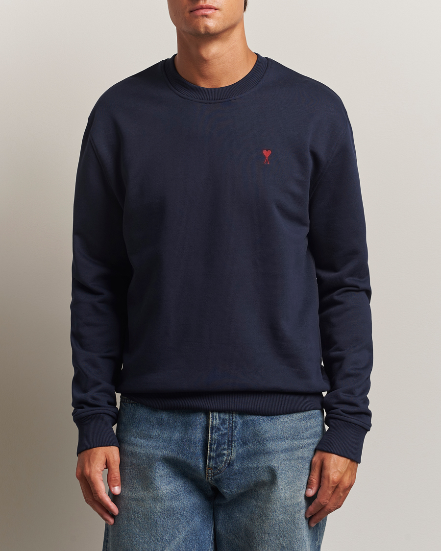 Herren | Pullover | AMI | Heart Logo Sweatshirt Night Blue
