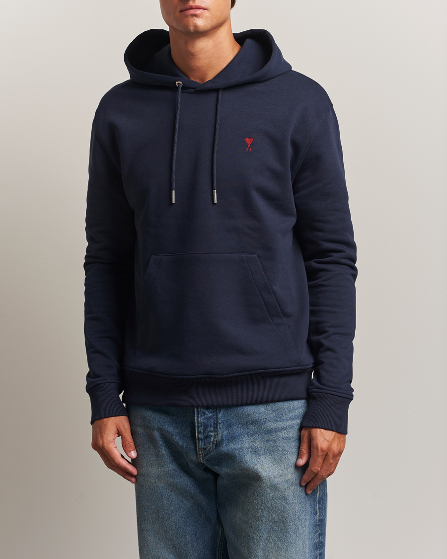 Herren | Pullover | AMI | Heart Logo Hoodie Night Blue