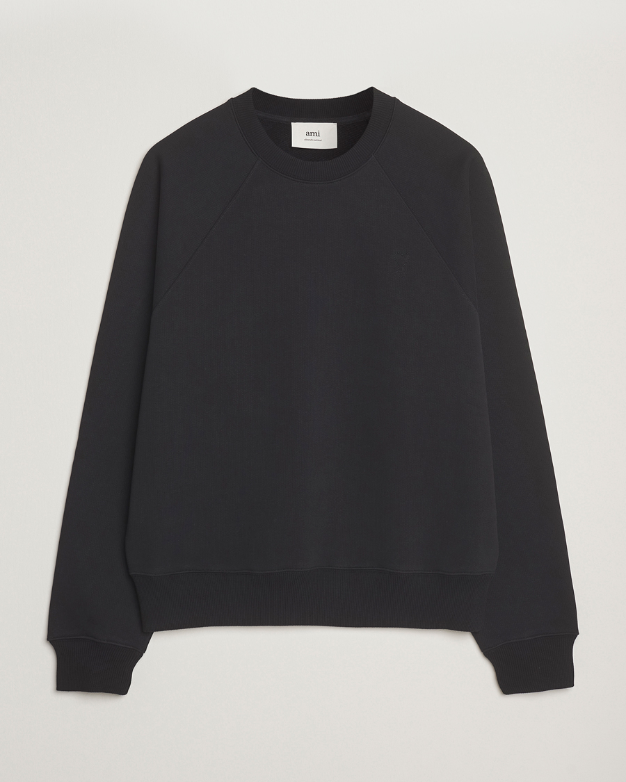 Herren | Pullover | AMI | Tonal Heart Logo Sweatshirt Black