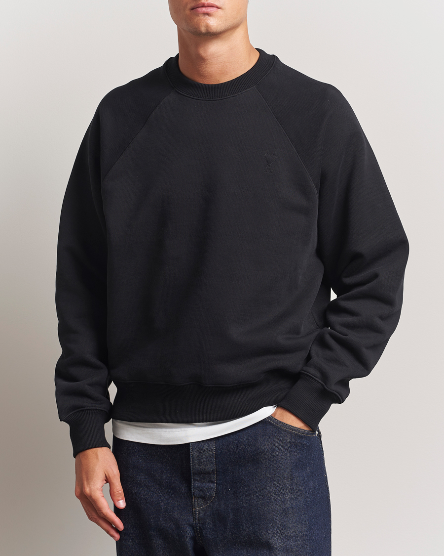 Herren | Pullover | AMI | Tonal Heart Logo Sweatshirt Black