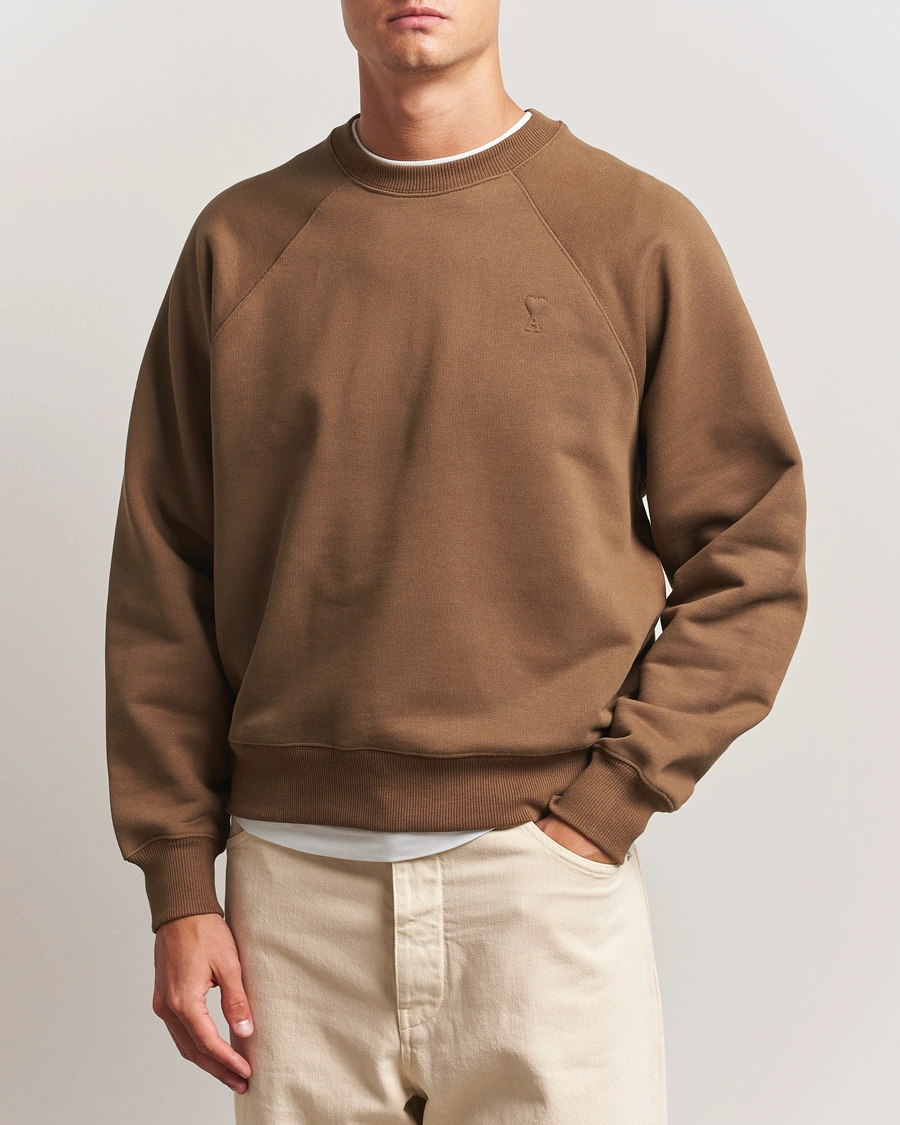 Herren | Pullover | AMI | Tonal Heart Logo Sweatshirt Noisette