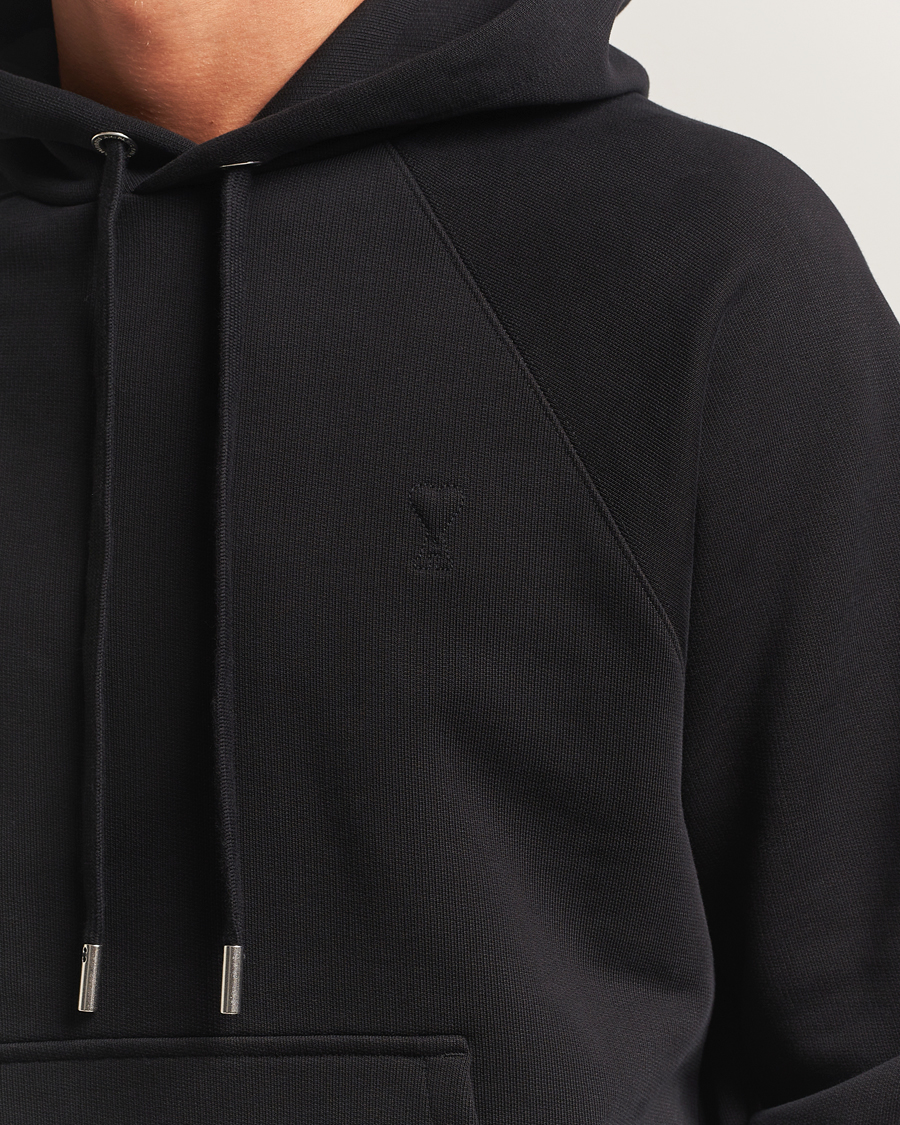 Herren | Pullover | AMI | Tonal Heart Logo Hoodie Black