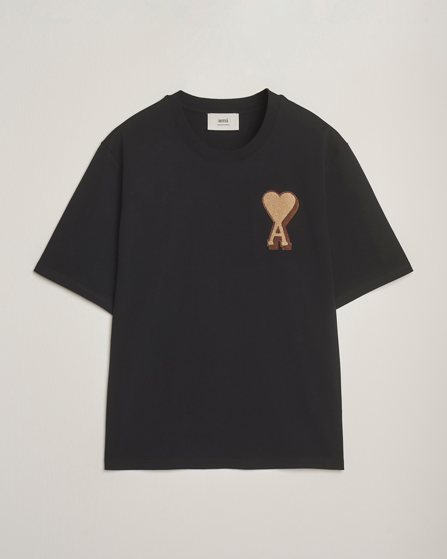Herren | T-Shirts | AMI | Patch Heart T-Shirt Black