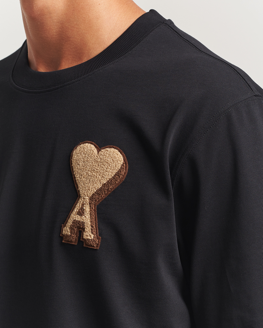 Herren | T-Shirts | AMI | Patch Heart T-Shirt Black