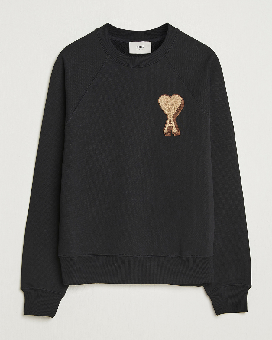 Herren | Pullover | AMI | Patch Heart Sweatshirt Black