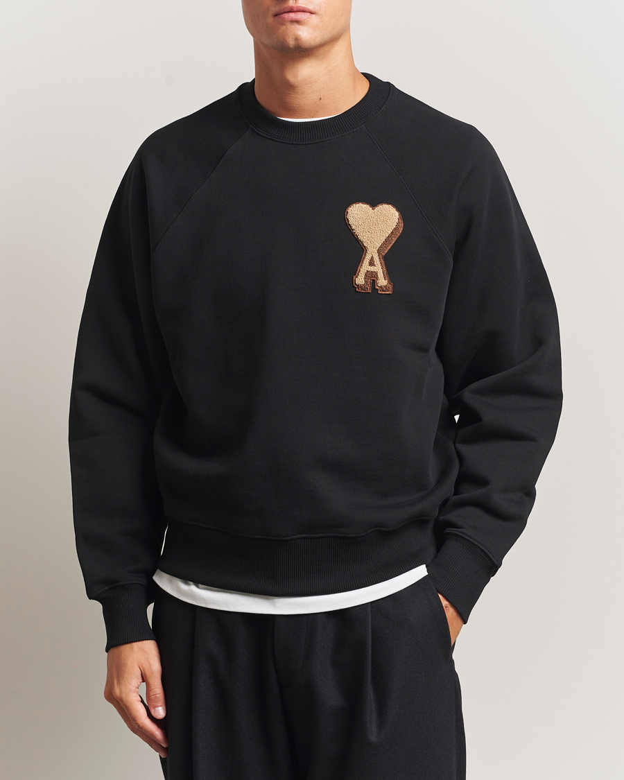 Herren | Pullover | AMI | Patch Heart Sweatshirt Black