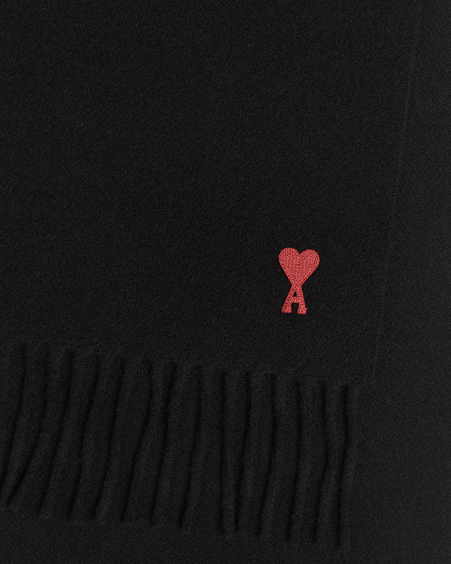 Herren | Schals | AMI | Heart Logo Scarf Black