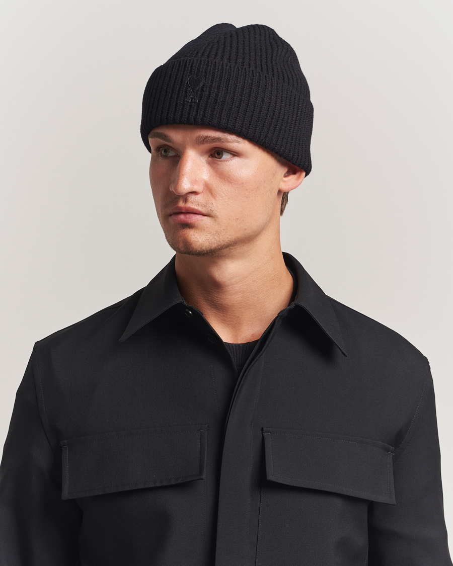 Herren | Mützen | AMI | Heart Logo Beanie Black