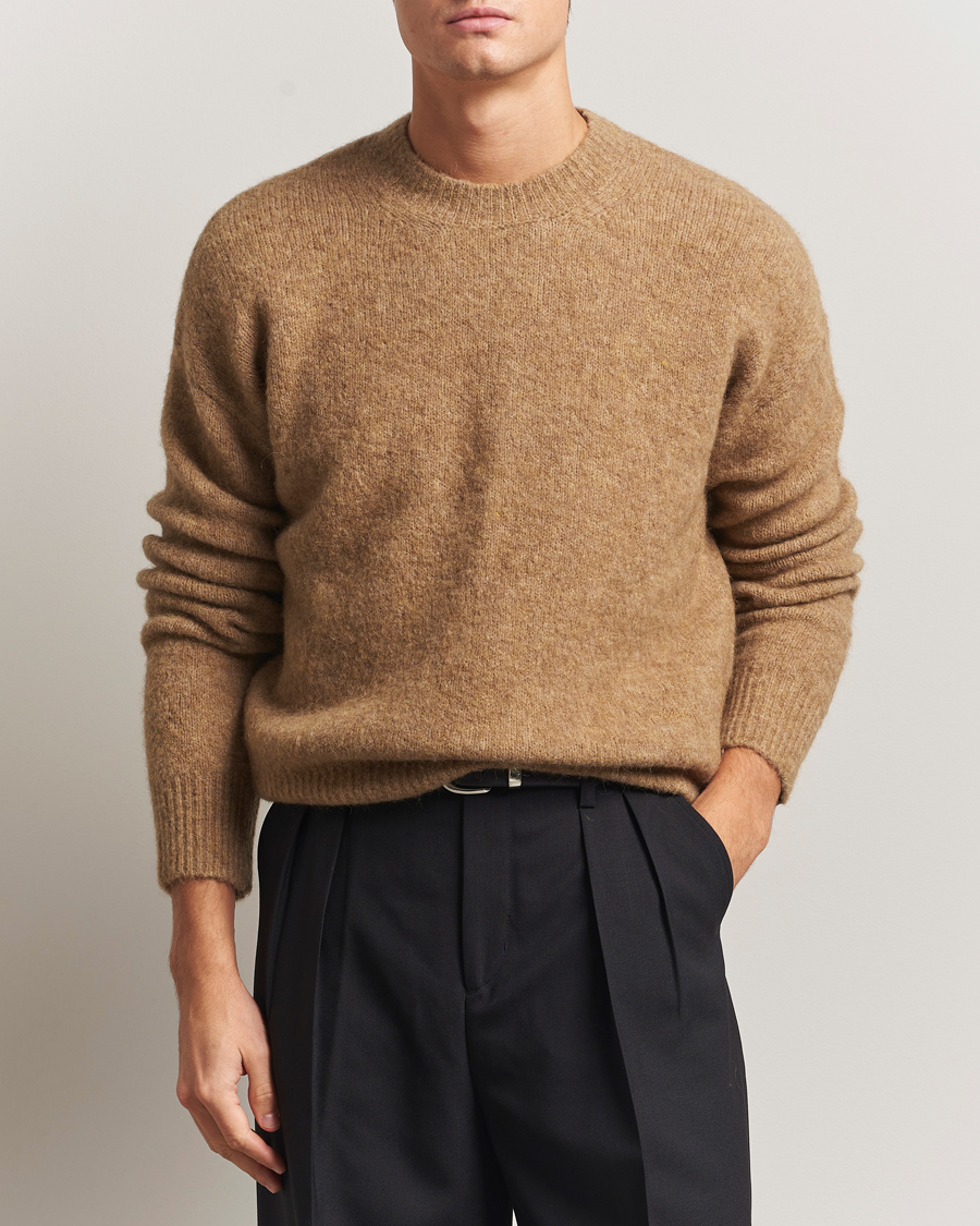 Herren | Pullover | AMI | Signature Alpaca Knitted Sweater Camel