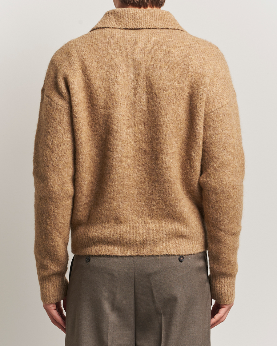 Herren | Pullover | AMI | Signature Alpaca Knitted Polo Camel
