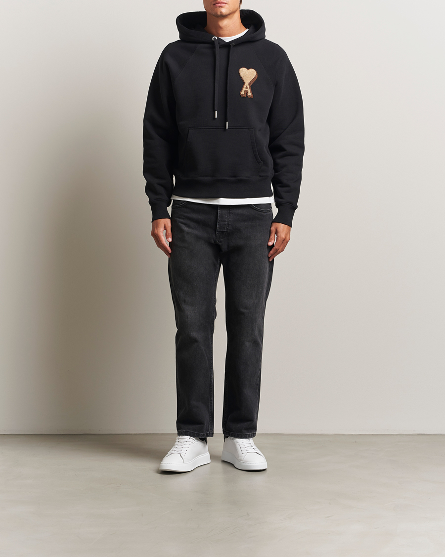 Herren | Pullover | AMI | Patch Heart Hoodie Black