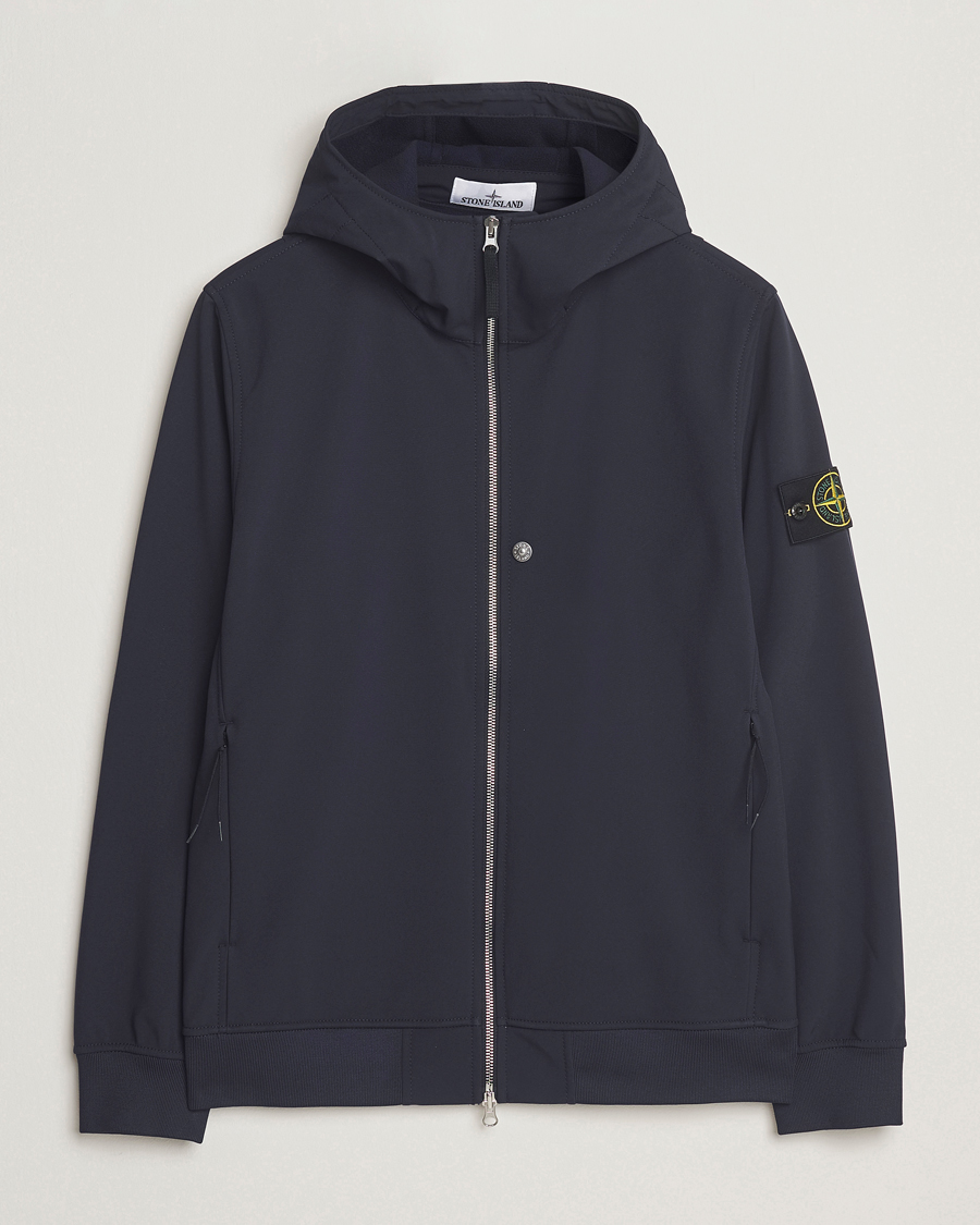Herren | Jacken | Stone Island | Soft Shell Re-Dyed Lined Hood Jacket Navy