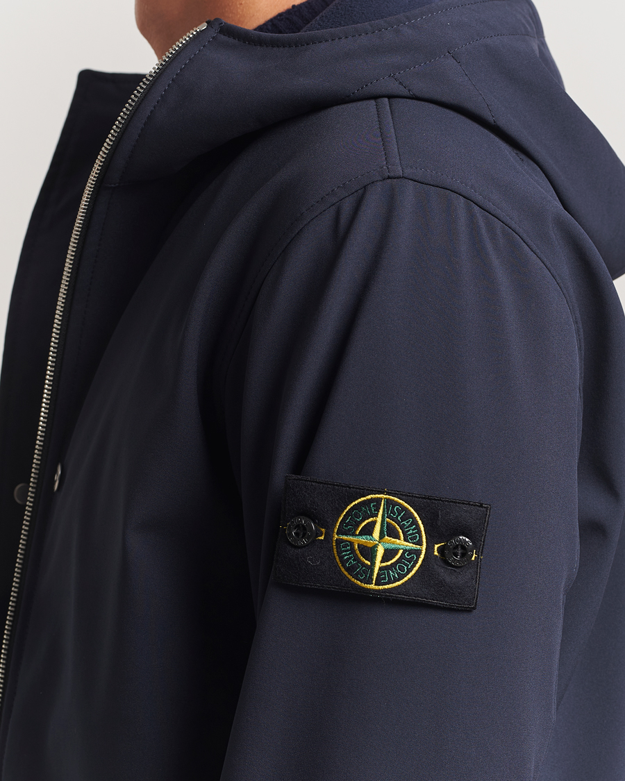 Herren | Jacken | Stone Island | Soft Shell Re-Dyed Lined Hood Jacket Navy