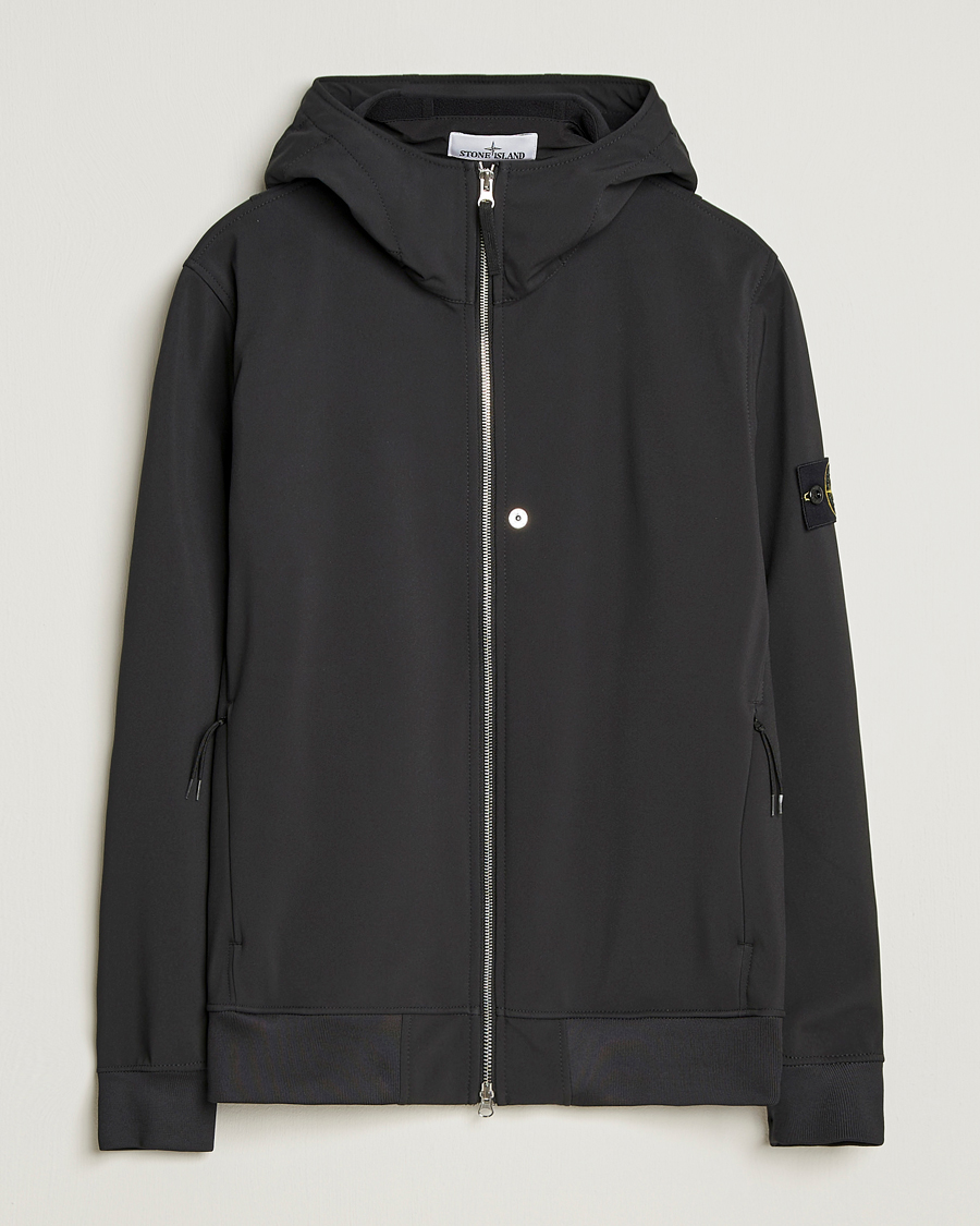 Herren | Jacken | Stone Island | Soft Shell Re-Dyed Lined Hood Jacket Black
