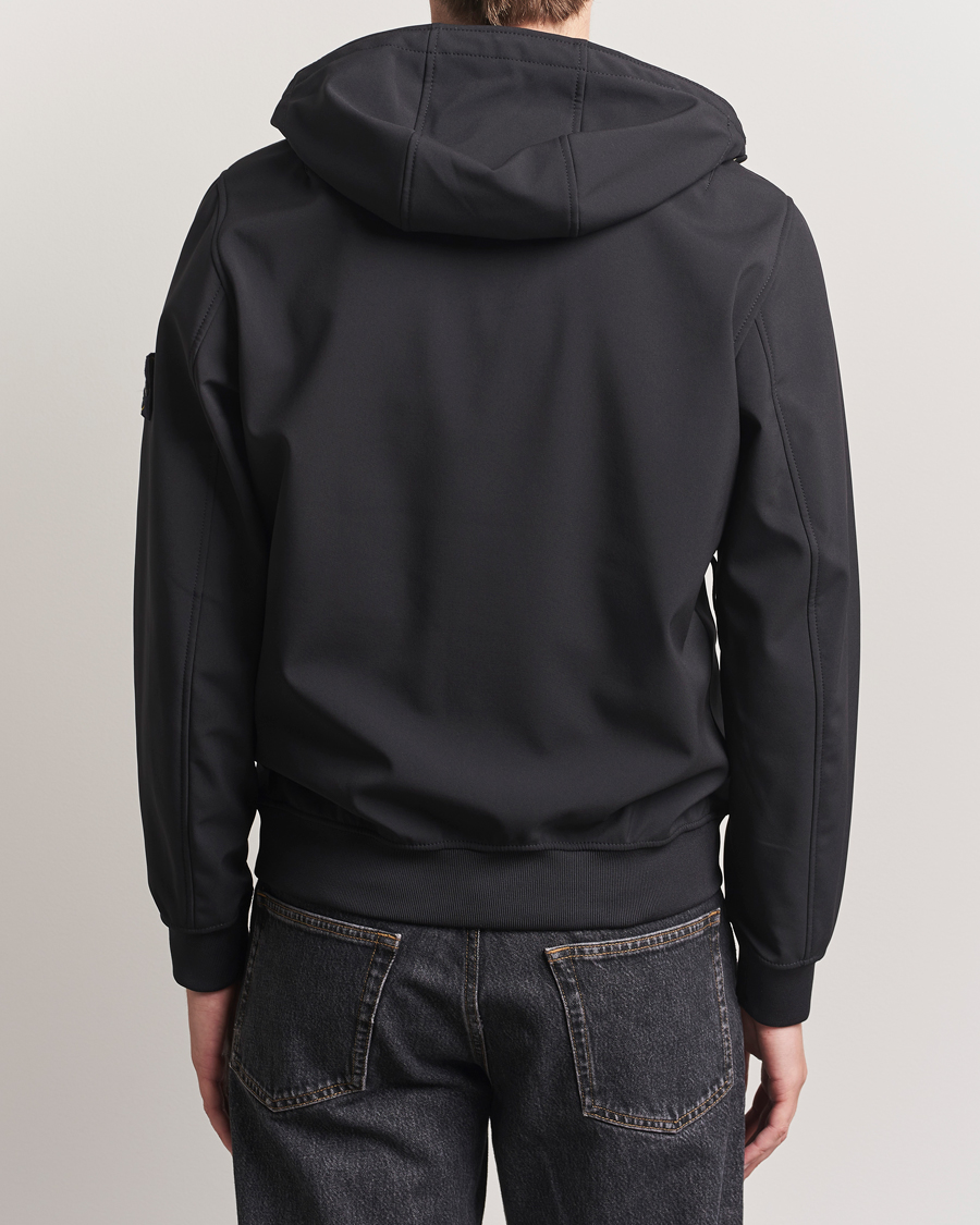 Herren | Jacken | Stone Island | Soft Shell Re-Dyed Lined Hood Jacket Black