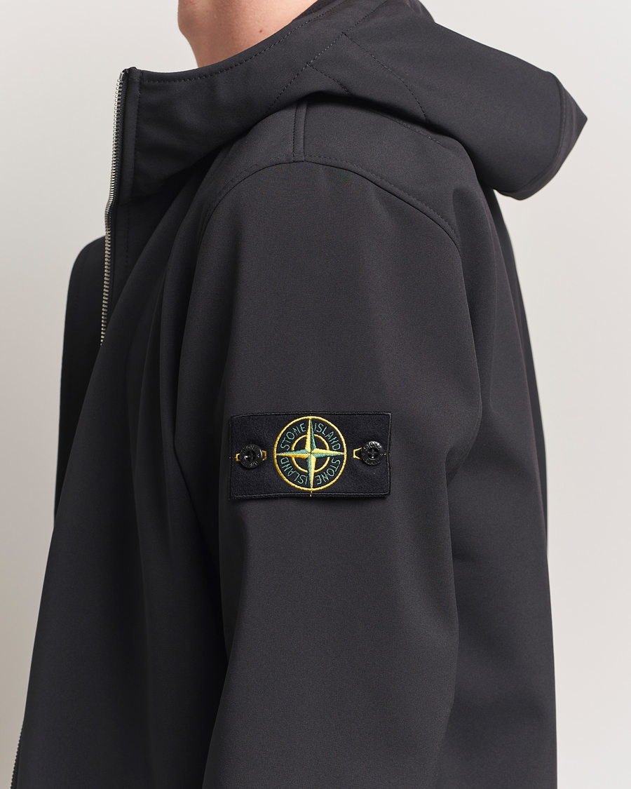 Herren | Jacken | Stone Island | Soft Shell Re-Dyed Lined Hood Jacket Black