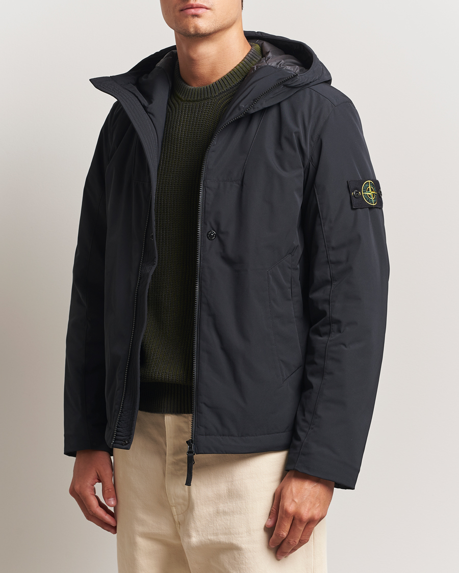 Herren | Jacken | Stone Island | Micro Twill Primaloft Padded Hood Jacket Black