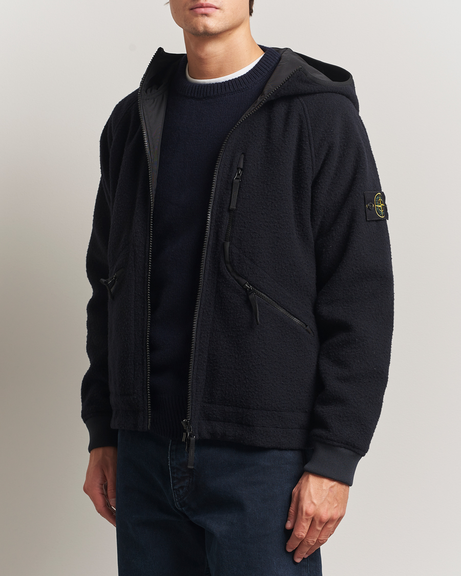 Herren | Jacken | Stone Island | Panno Ratinato Wool Jacket Navy