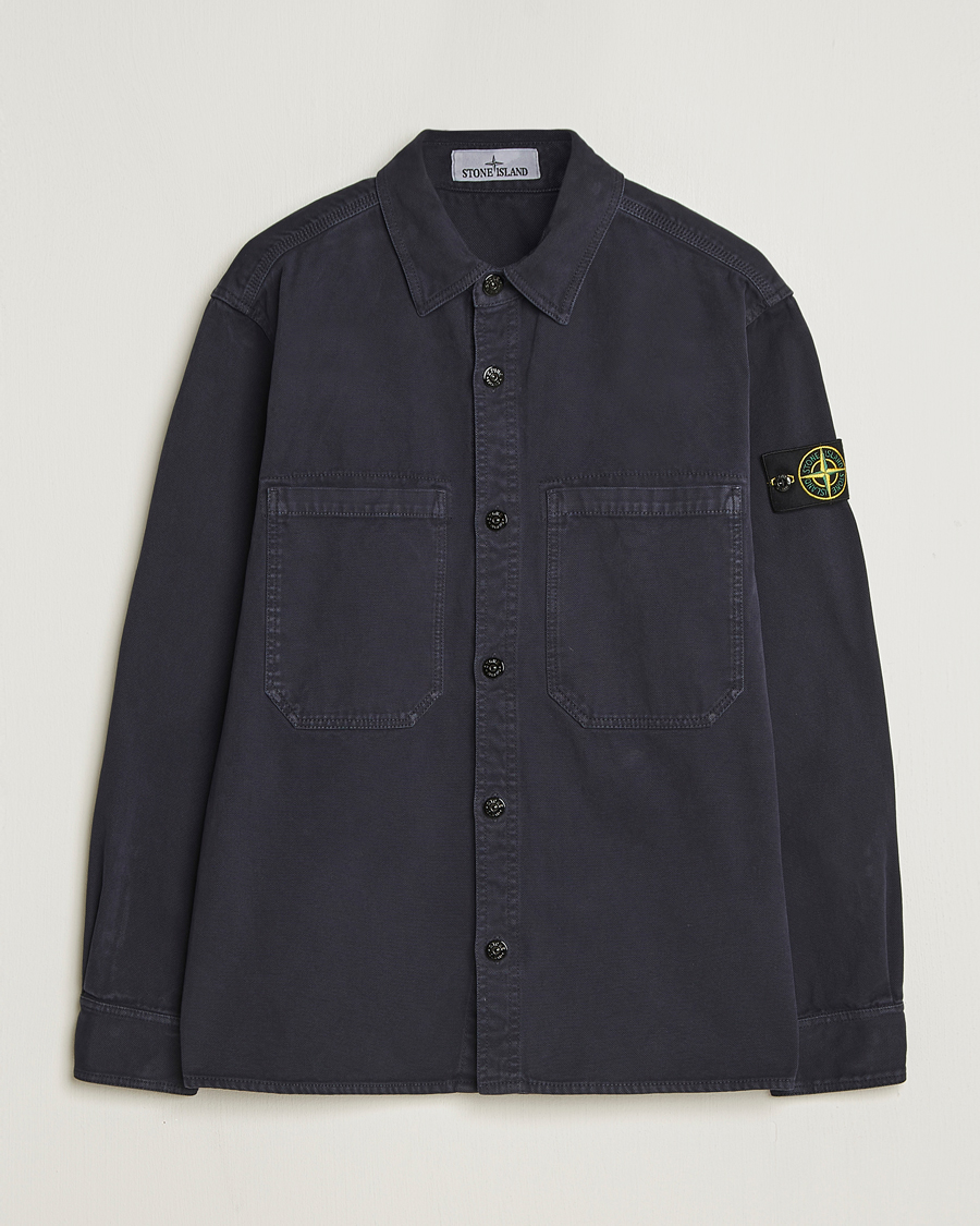 Herren | Hemden | Stone Island | Organic Panama Cotton Overshirt Ink