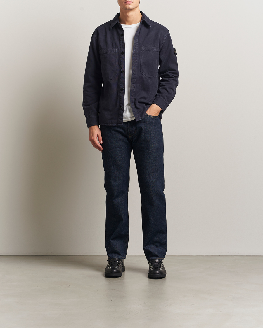 Herren | Hemden | Stone Island | Organic Panama Cotton Overshirt Ink