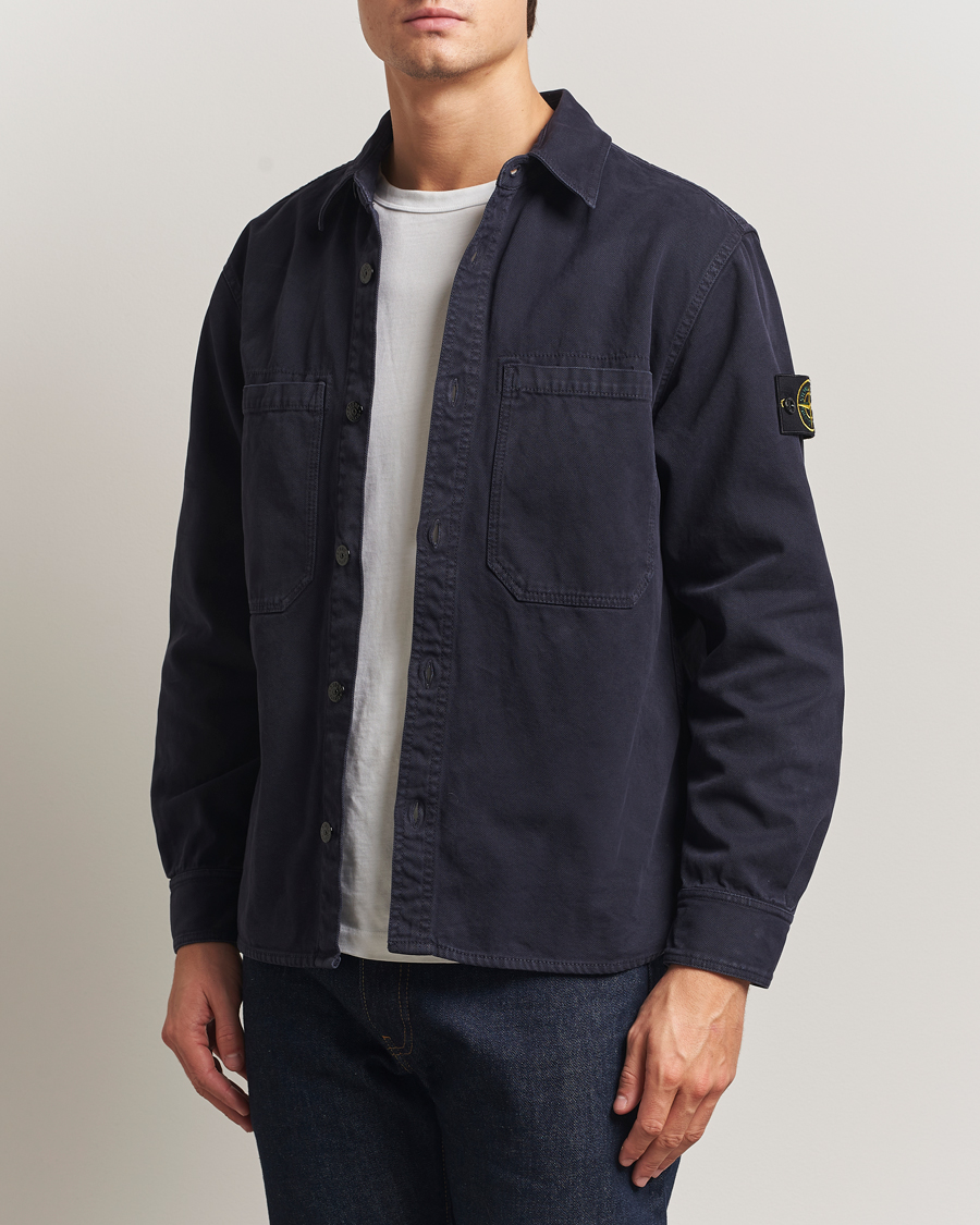 Herren | Hemden | Stone Island | Organic Panama Cotton Overshirt Ink