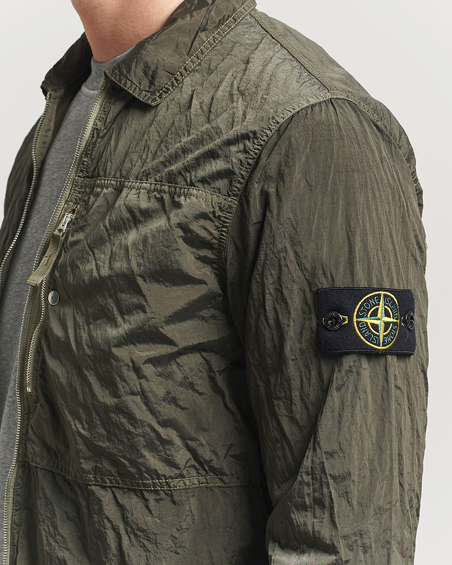Herren | Hemden | Stone Island | Nylon Metal Zip Overshirt Military Green