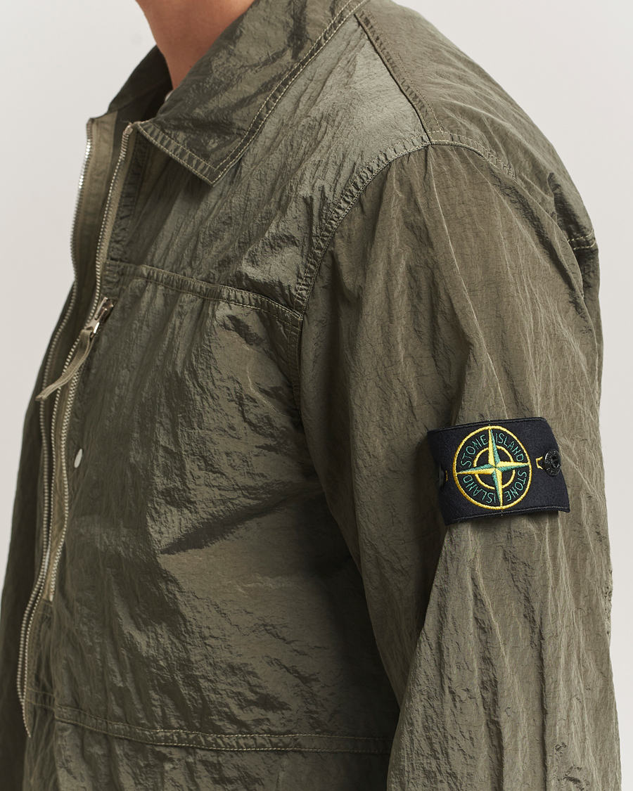 Herren | Hemden | Stone Island | Nylon Metal Zip Overshirt Military Green
