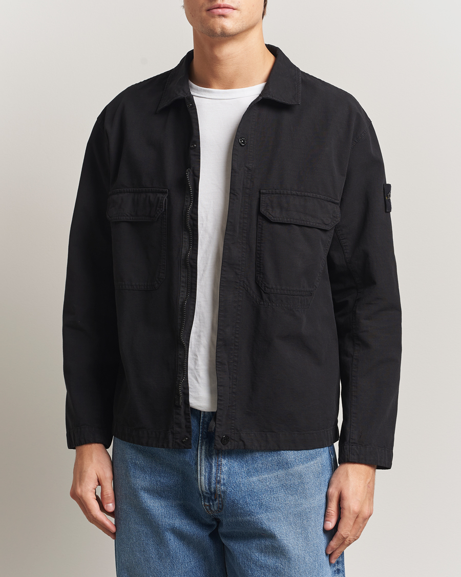 Herren | Hemden | Stone Island | Organic Cotton Ripstop Overshirt Black