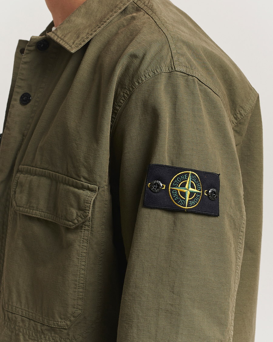 Herren | Hemden | Stone Island | Organic Cotton Ripstop Overshirt Military Green