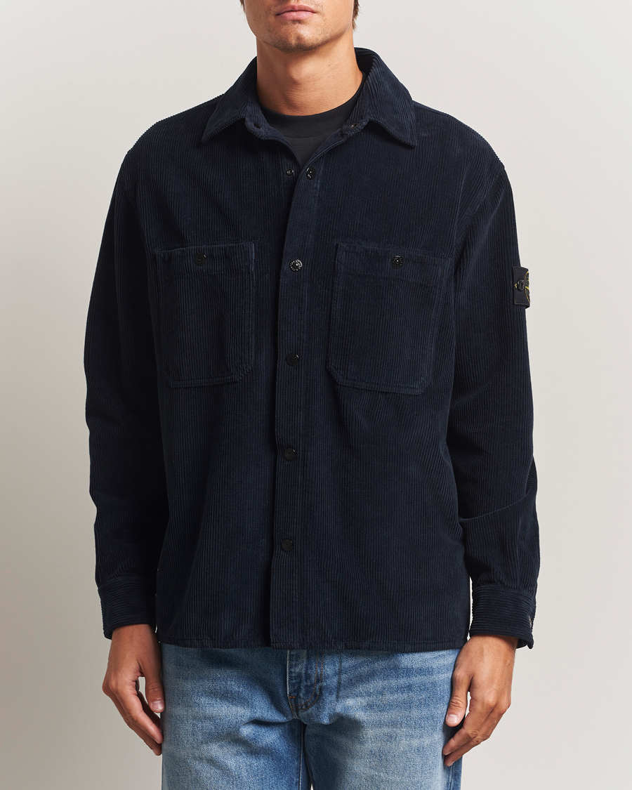 Herren | Hemden | Stone Island | Organic Cotton Cord Overshirt Navy