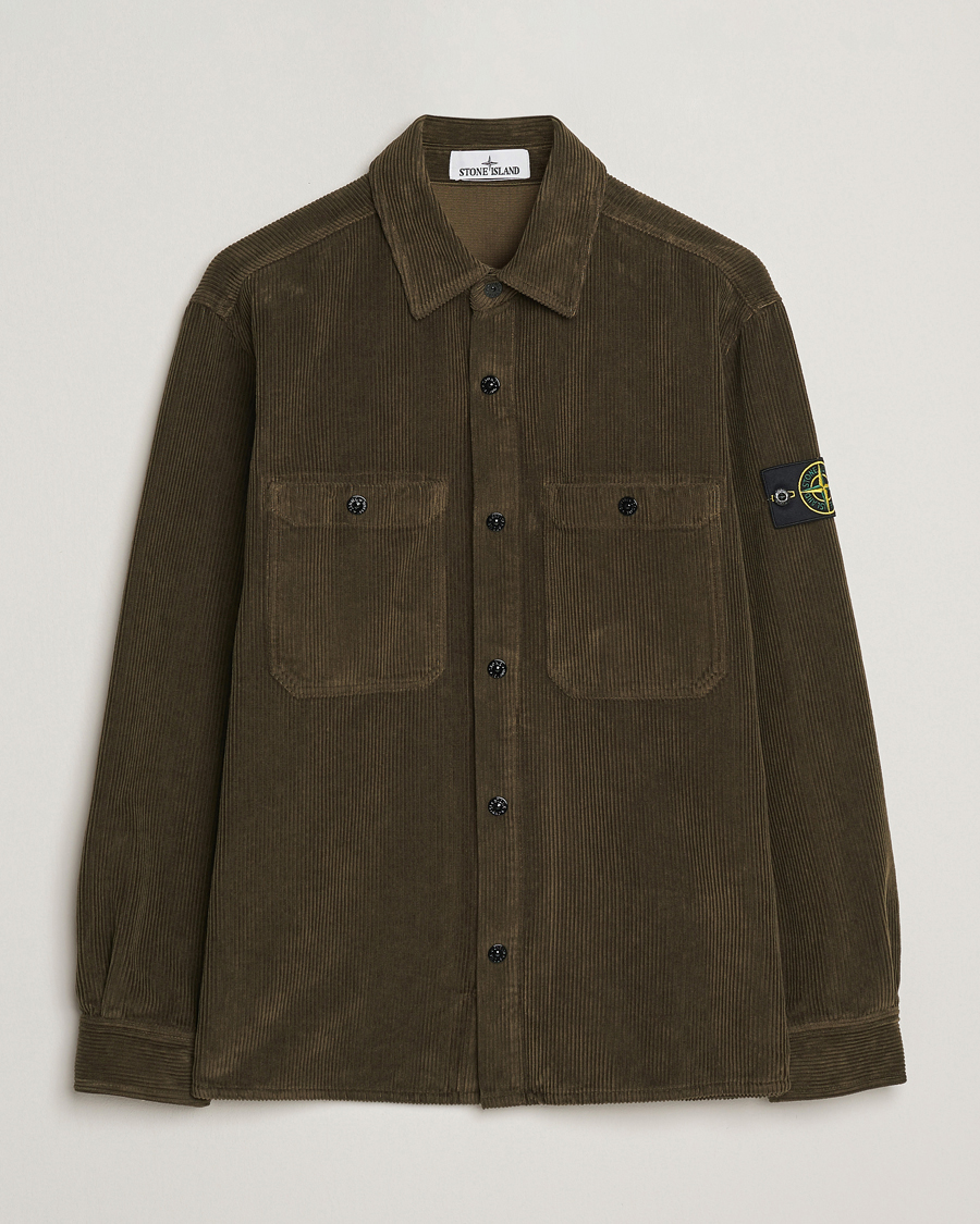 Herren | Hemden | Stone Island | Organic Cotton Cord Overshirt Military Green