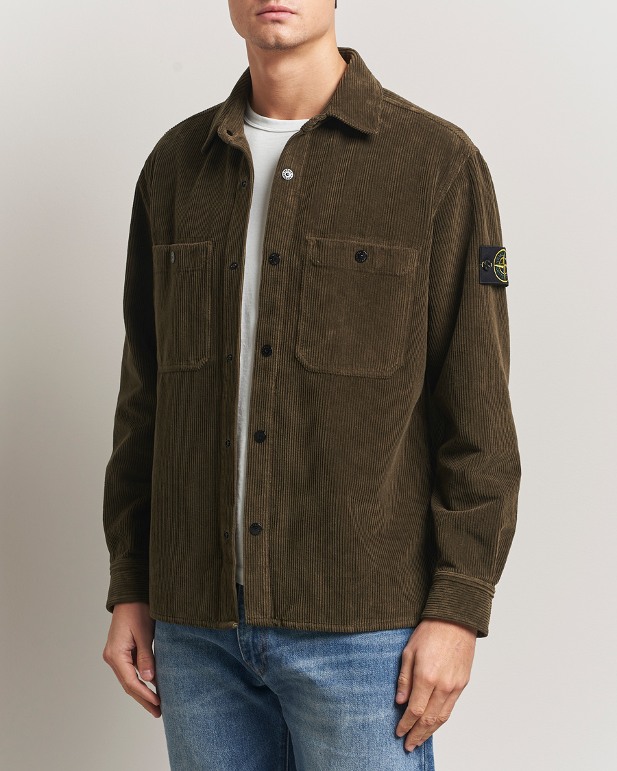 Herren | Hemden | Stone Island | Organic Cotton Cord Overshirt Military Green