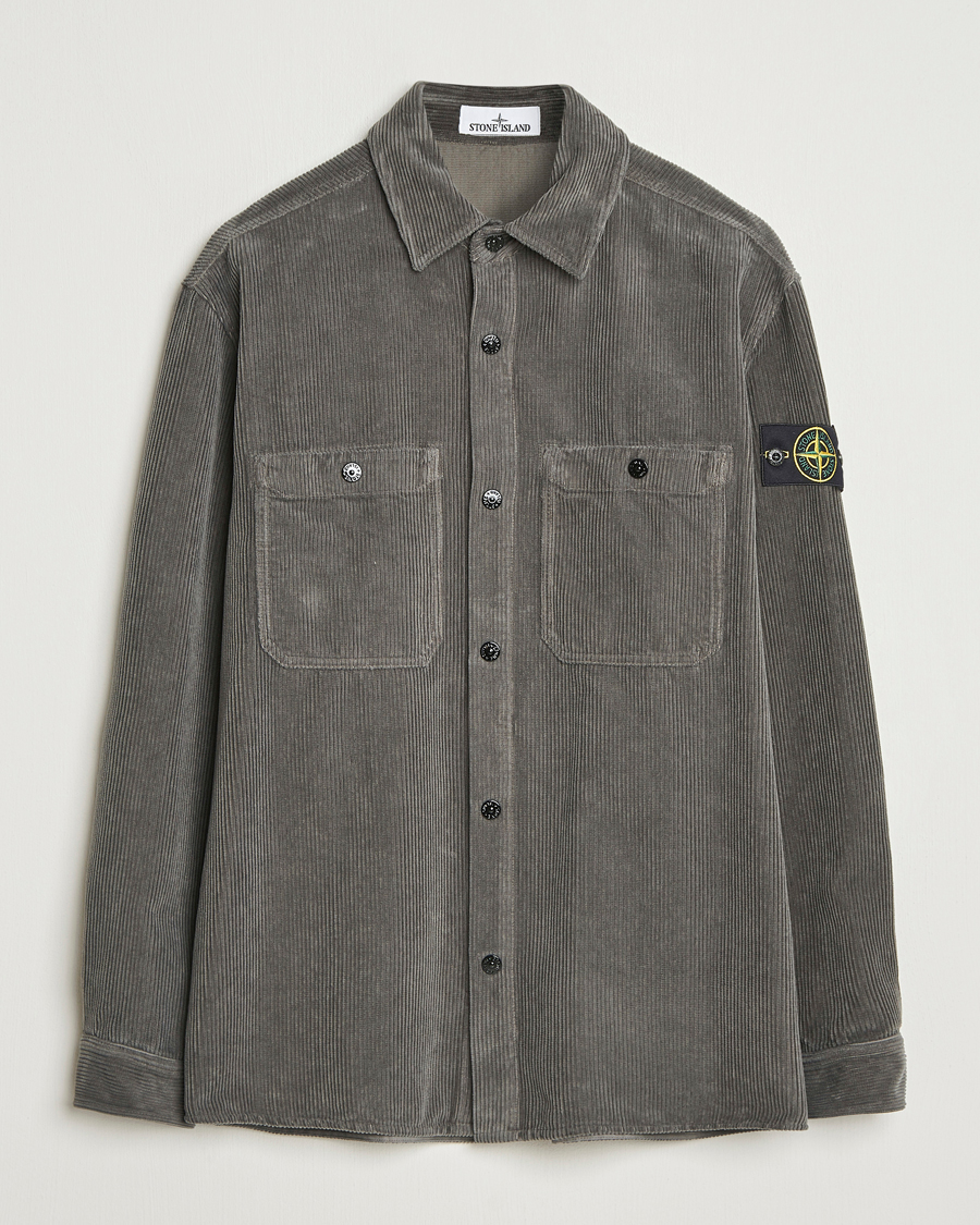 Herren | Hemden | Stone Island | Organic Cotton Cord Overshirt Grey
