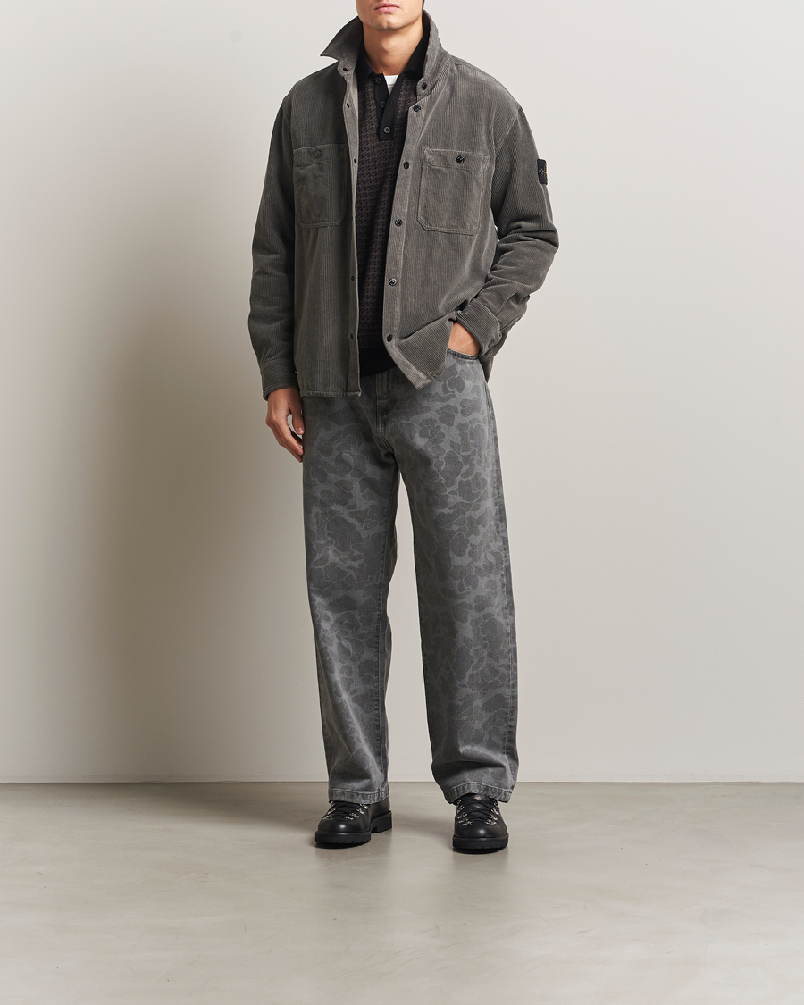 Herren | Hemden | Stone Island | Organic Cotton Cord Overshirt Grey