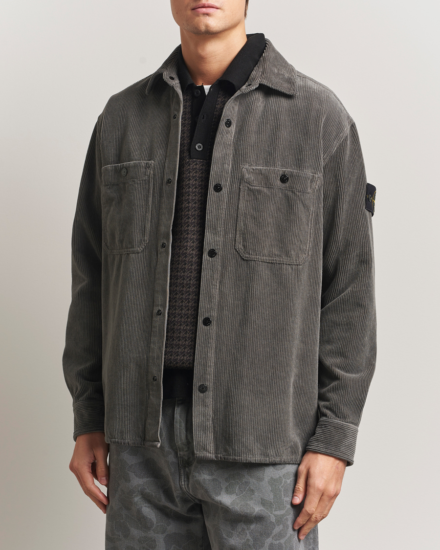 Herren | Hemden | Stone Island | Organic Cotton Cord Overshirt Grey