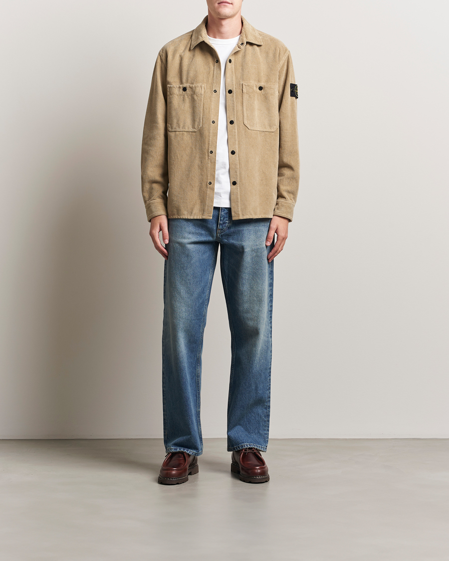 Herren | Hemden | Stone Island | Organic Cotton Cord Overshirt Beige