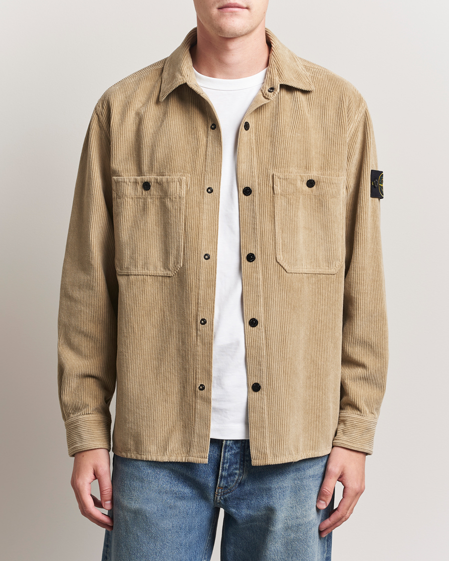 Herren | Hemden | Stone Island | Organic Cotton Cord Overshirt Beige