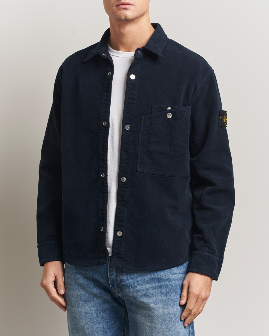 Herren | Hemden | Stone Island | Cotton Moleskin Overshirt Navy