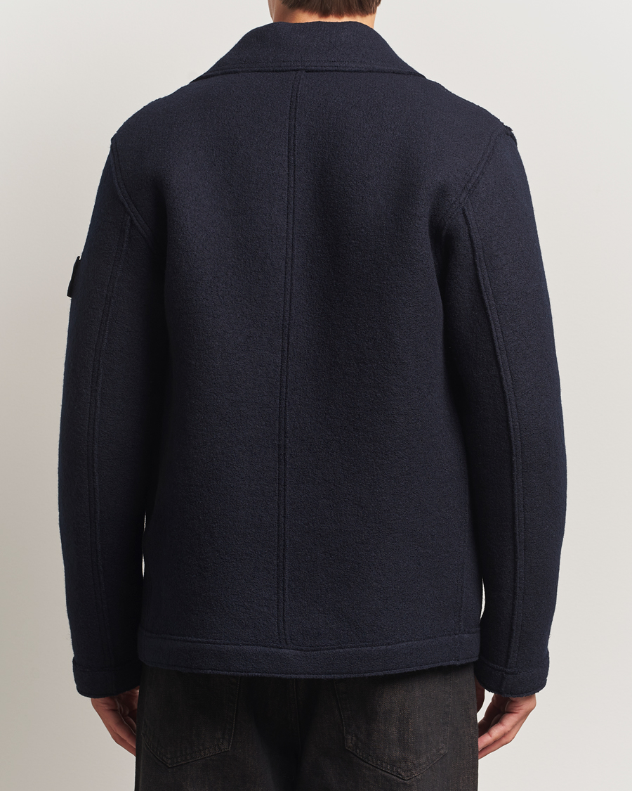 Herren | Jacken | Stone Island | Double Breasted Felted Wool Peacoat Navy
