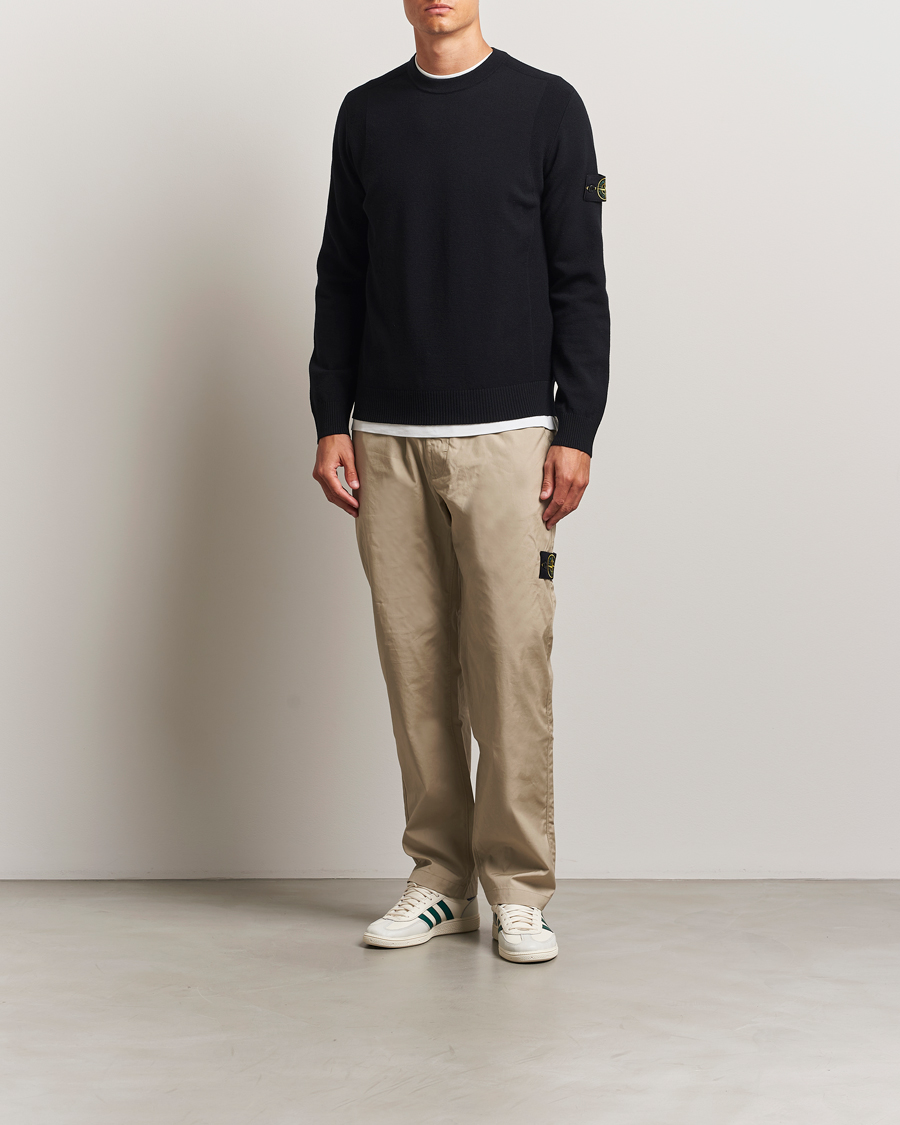Herren | Pullover | Stone Island | Stretch Wool Knitted Jumper Black