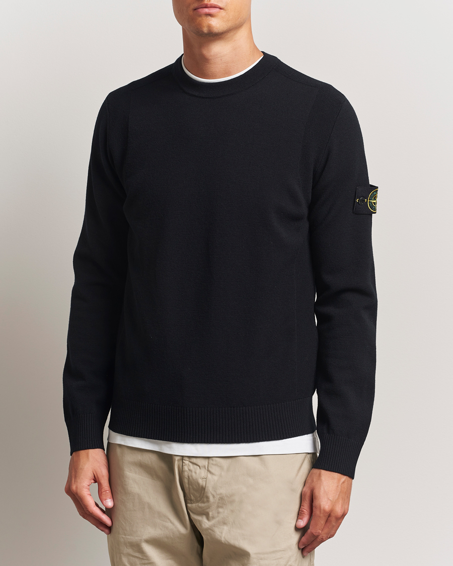 Herren | Pullover | Stone Island | Stretch Wool Knitted Jumper Black