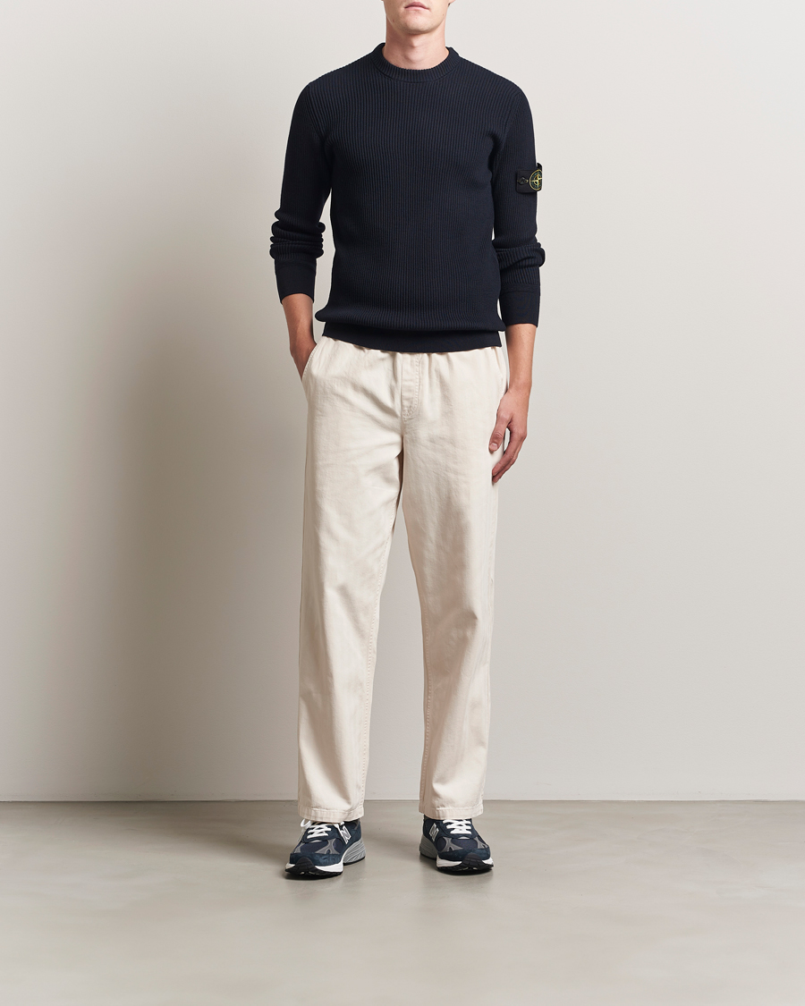 Herren | Pullover | Stone Island | Full Rib Crewneck Navy
